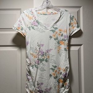 Isabel Maternity Floral Short Sleeve Tee